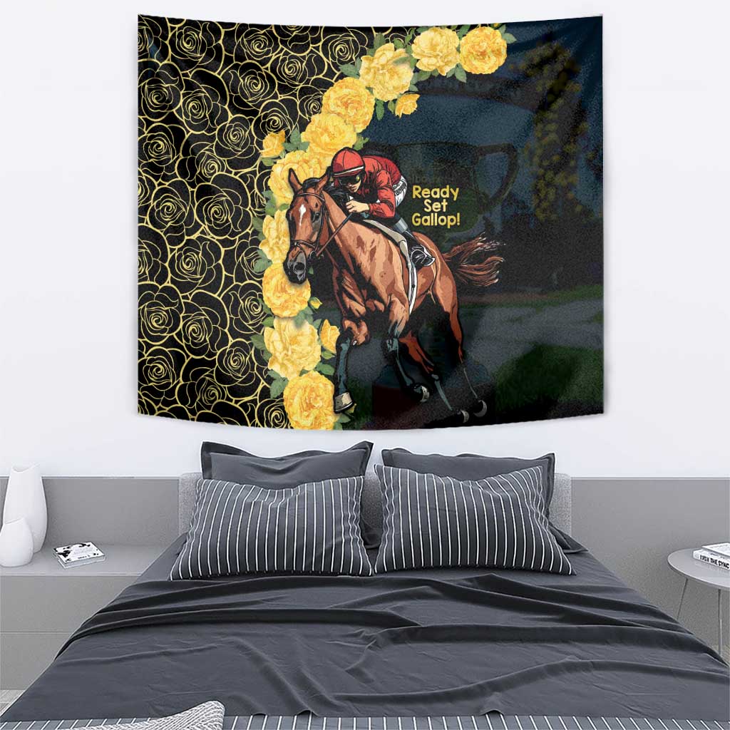 Melbourne Horse Racing Tapestry Yellow Roses - Ready Set Gallop! LT14