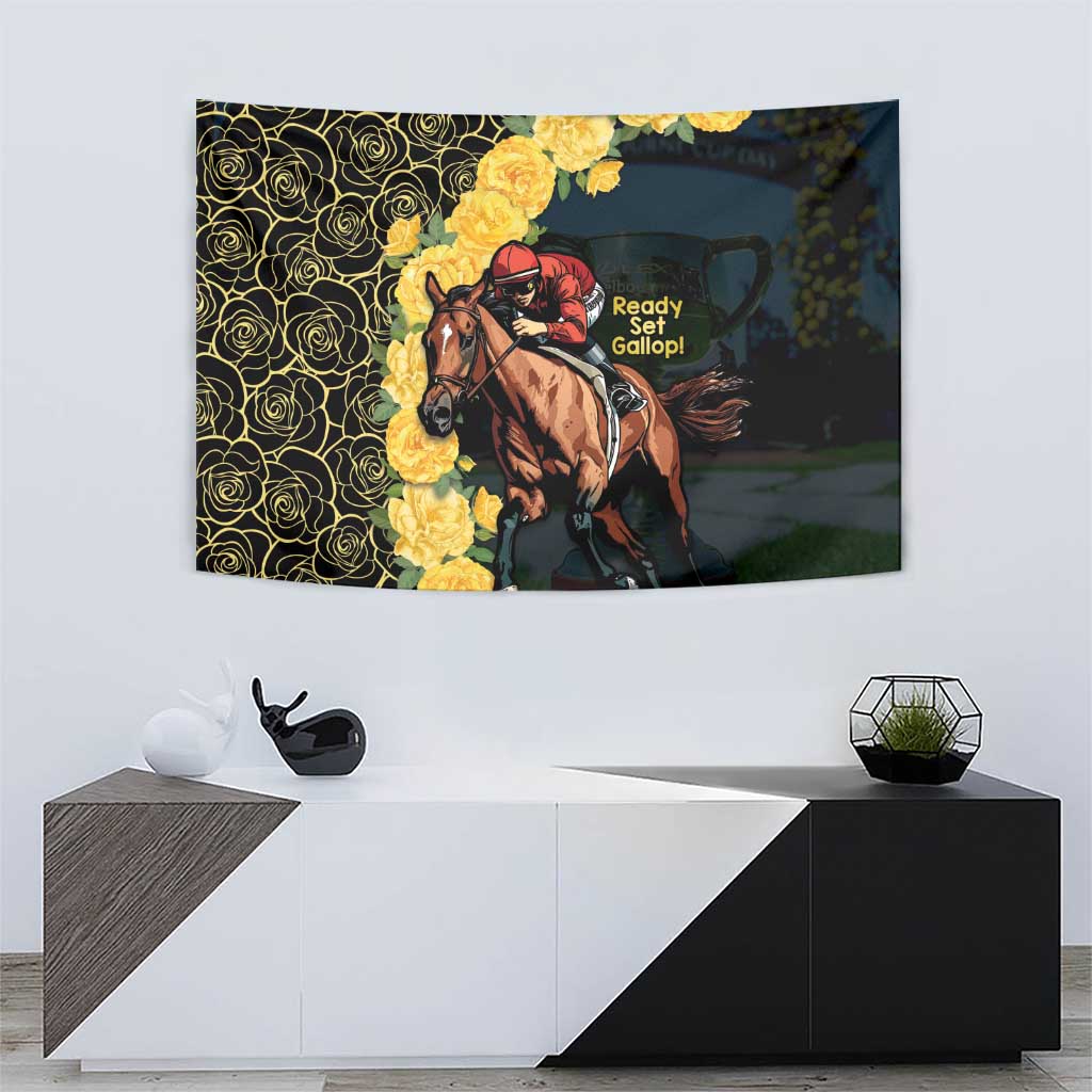 Melbourne Horse Racing Tapestry Yellow Roses - Ready Set Gallop! LT14