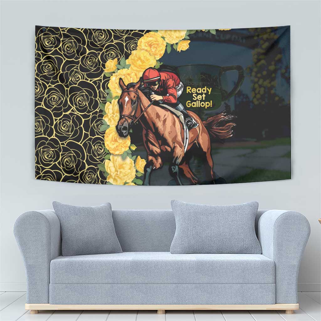 Melbourne Horse Racing Tapestry Yellow Roses - Ready Set Gallop! LT14