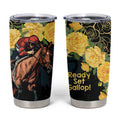 Melbourne Horse Racing Tumbler Cup Yellow Roses - Ready Set Gallop! LT14