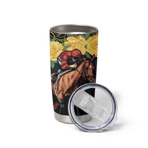 Melbourne Horse Racing Tumbler Cup Yellow Roses - Ready Set Gallop! LT14