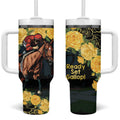 Melbourne Horse Racing Tumbler With Handle Yellow Roses - Ready Set Gallop! LT14