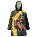 Melbourne Horse Racing Wearable Blanket Hoodie Yellow Roses - Ready Set Gallop! LT14