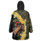 Melbourne Horse Racing Wearable Blanket Hoodie Yellow Roses - Ready Set Gallop! LT14