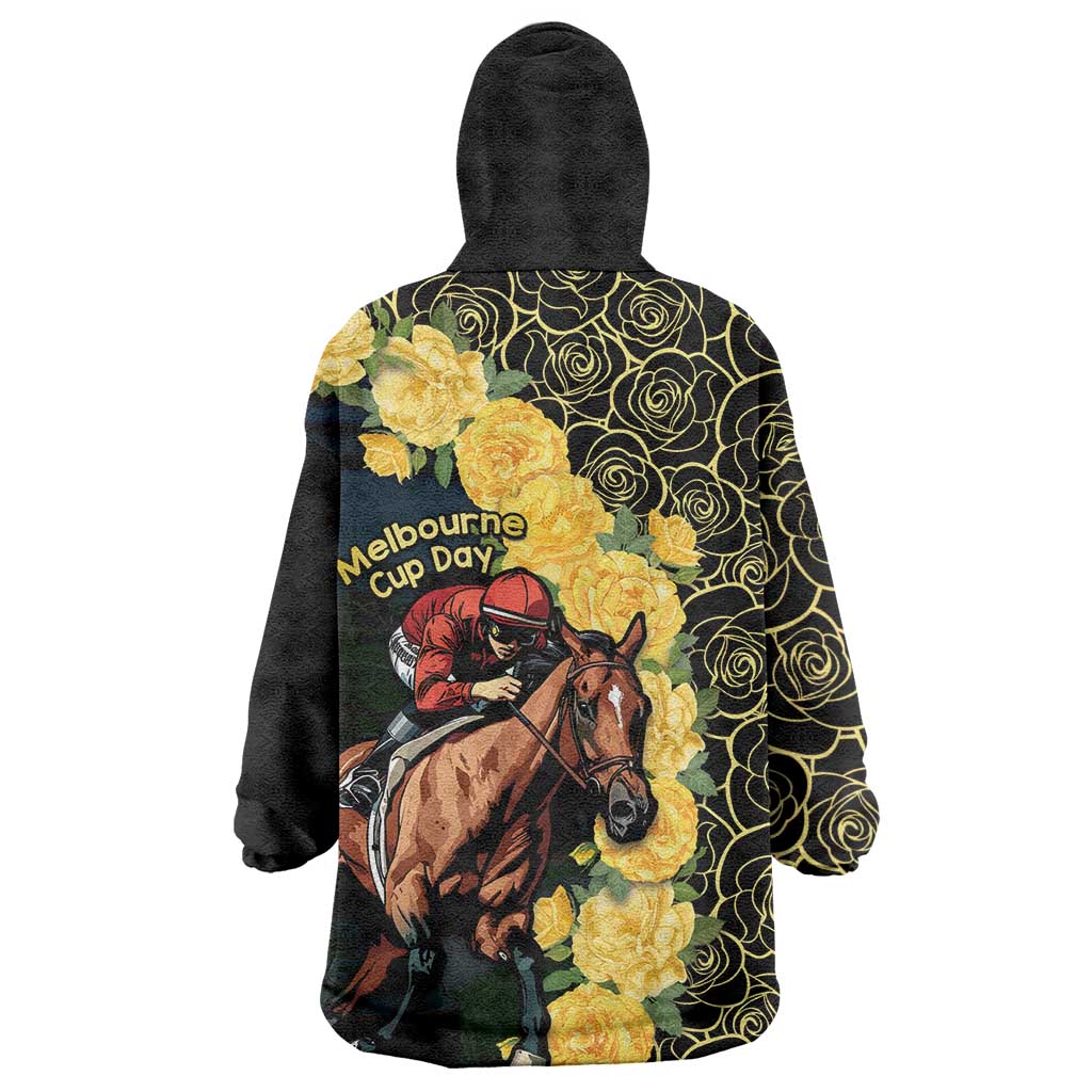 Melbourne Horse Racing Wearable Blanket Hoodie Yellow Roses - Ready Set Gallop! LT14