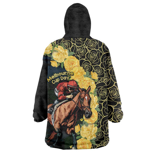 Melbourne Horse Racing Wearable Blanket Hoodie Yellow Roses - Ready Set Gallop! LT14