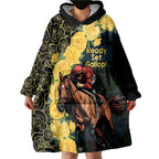 Melbourne Horse Racing Wearable Blanket Hoodie Yellow Roses - Ready Set Gallop! LT14