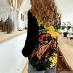 Melbourne Horse Racing Women Casual Shirt Yellow Roses - Ready Set Gallop! LT14