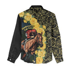 Melbourne Horse Racing Women Casual Shirt Yellow Roses - Ready Set Gallop! LT14