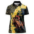 Melbourne Horse Racing Women Polo Shirt Yellow Roses - Ready Set Gallop! LT14