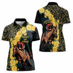 Melbourne Horse Racing Women Polo Shirt Yellow Roses - Ready Set Gallop! LT14