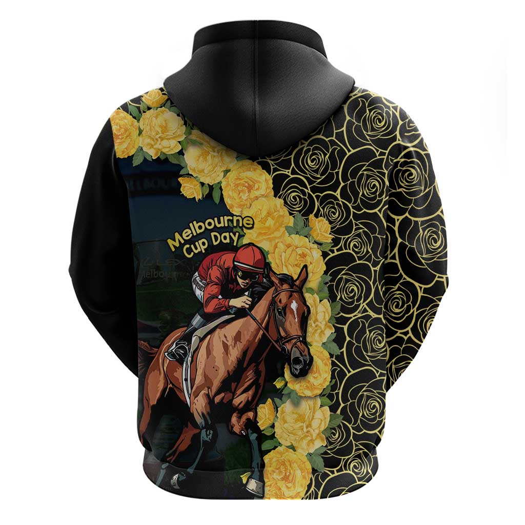Melbourne Horse Racing Zip Hoodie Yellow Roses - Ready Set Gallop! LT14