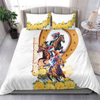 Melbourne Cup Australia Bedding Set Horse Racing Horseshoe Mix Yellow Roses LT14