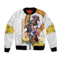 Melbourne Cup Australia Bomber Jacket Horse Racing Horseshoe Mix Yellow Roses LT14