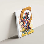 Melbourne Cup Australia Canvas Wall Art Horse Racing Horseshoe Mix Yellow Roses LT14