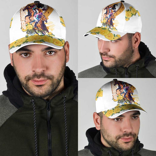 Melbourne Cup Australia Classic Cap Horse Racing Horseshoe Mix Yellow Roses - Aussie Hoodie