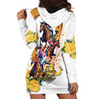 Melbourne Cup Australia Hoodie Dress Horse Racing Horseshoe Mix Yellow Roses LT14
