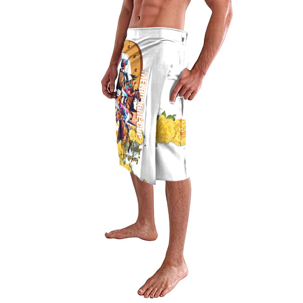 Melbourne Cup Australia Lavalava Horse Racing Horseshoe Mix Yellow Roses LT14