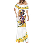 Melbourne Cup Australia Mermaid Dress Horse Racing Horseshoe Mix Yellow Roses LT14