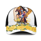 Melbourne Cup Australia Mesh Trucker Cap Horse Racing Horseshoe Mix Yellow Roses - Aussie Hoodie