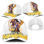 Melbourne Cup Australia Mesh Trucker Cap Horse Racing Horseshoe Mix Yellow Roses - Aussie Hoodie