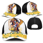 Melbourne Cup Australia Mesh Trucker Cap Horse Racing Horseshoe Mix Yellow Roses - Aussie Hoodie