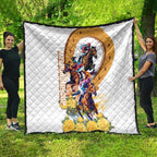 Melbourne Cup Australia Quilt Horse Racing Horseshoe Mix Yellow Roses LT14