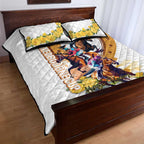 Melbourne Cup Australia Quilt Bed Set Horse Racing Horseshoe Mix Yellow Roses LT14