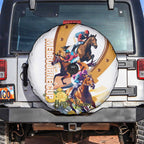 Melbourne Cup Australia Spare Tire Cover Horse Racing Horseshoe Mix Yellow Roses LT14