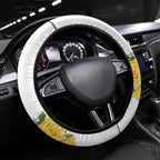 Melbourne Cup Australia Steering Wheel Cover Horse Racing Horseshoe Mix Yellow Roses LT14