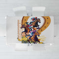 Melbourne Cup Australia Tablecloth Horse Racing Horseshoe Mix Yellow Roses LT14