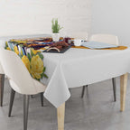 Melbourne Cup Australia Tablecloth Horse Racing Horseshoe Mix Yellow Roses LT14