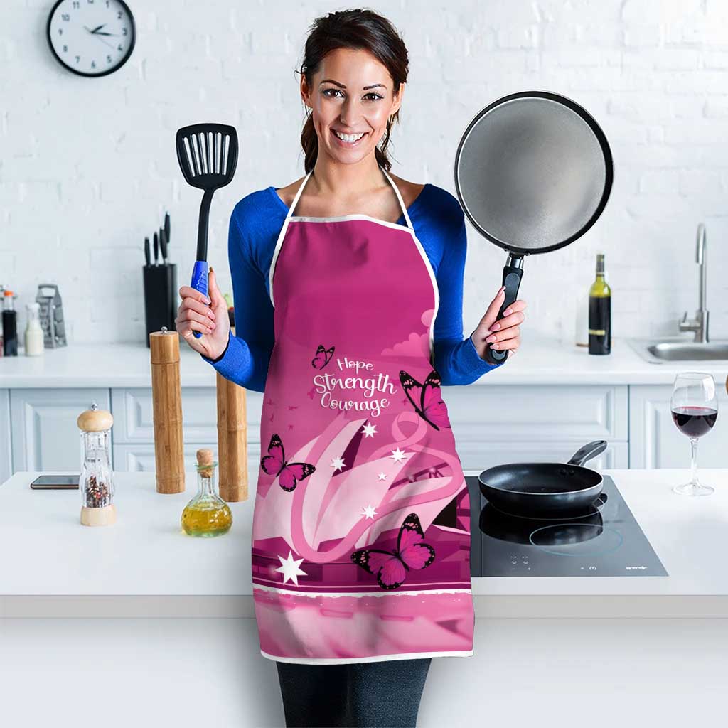 Australia Breast Cancer Awareness Apron Sydney Opera House Butterfly Pink Ribbon - Aussie Hoodie