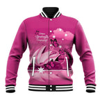 Personalised Australia Breast Cancer Awareness Baseball Jacket Sydney Opera House Butterfly Pink Ribbon - Aussie Hoodie