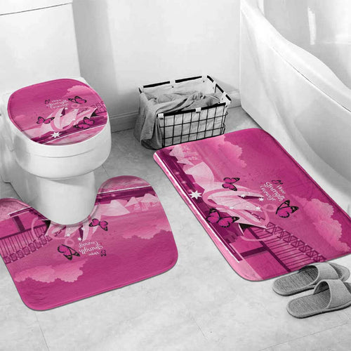 Australia Breast Cancer Awareness Bathroom Set Sydney Opera House Butterfly Pink Ribbon - Aussie Hoodie