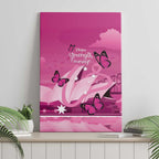 Australia Breast Cancer Awareness Canvas Wall Art Sydney Opera House Butterfly Pink Ribbon - Aussie Hoodie