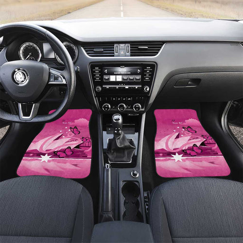 Personalised Australia Breast Cancer Awareness Car Mats Sydney Opera House Butterfly Pink Ribbon - Aussie Hoodie