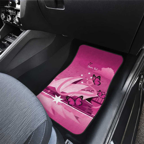 Personalised Australia Breast Cancer Awareness Car Mats Sydney Opera House Butterfly Pink Ribbon - Aussie Hoodie