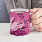 Australia Breast Cancer Awareness Ceramic Mug Sydney Opera House Butterfly Pink Ribbon - Aussie Hoodie