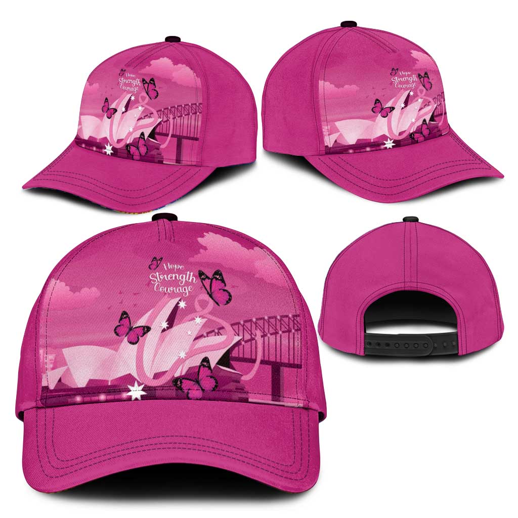 Australia Breast Cancer Awareness Classic Cap Sydney Opera House Butterfly Pink Ribbon - Aussie Hoodie