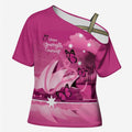 Personalised Australia Breast Cancer Awareness Cross Shoulder Shirt Sydney Opera House Butterfly Pink Ribbon - Aussie Hoodie