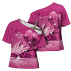 Personalised Australia Breast Cancer Awareness Cross Shoulder Shirt Sydney Opera House Butterfly Pink Ribbon - Aussie Hoodie