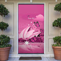 Personalised Australia Breast Cancer Awareness Door Cover Sydney Opera House Butterfly Pink Ribbon - Aussie Hoodie