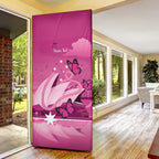 Personalised Australia Breast Cancer Awareness Door Cover Sydney Opera House Butterfly Pink Ribbon - Aussie Hoodie