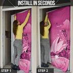 Personalised Australia Breast Cancer Awareness Door Cover Sydney Opera House Butterfly Pink Ribbon - Aussie Hoodie