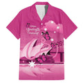 Personalised Australia Breast Cancer Awareness Family Matching Off The Shoulder Long Sleeve Dress and Hawaiian Shirt Sydney Opera House Butterfly Pink Ribbon - Aussie Hoodie