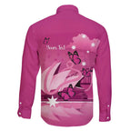 Personalised Australia Breast Cancer Awareness Family Matching Short Sleeve Bodycon Dress and Hawaiian Shirt Sydney Opera House Butterfly Pink Ribbon - Aussie Hoodie