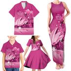 Personalised Australia Breast Cancer Awareness Family Matching Tank Maxi Dress and Hawaiian Shirt Sydney Opera House Butterfly Pink Ribbon - Aussie Hoodie