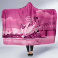 Australia Breast Cancer Awareness Hooded Blanket Sydney Opera House Butterfly Pink Ribbon - Aussie Hoodie