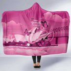 Australia Breast Cancer Awareness Hooded Blanket Sydney Opera House Butterfly Pink Ribbon - Aussie Hoodie